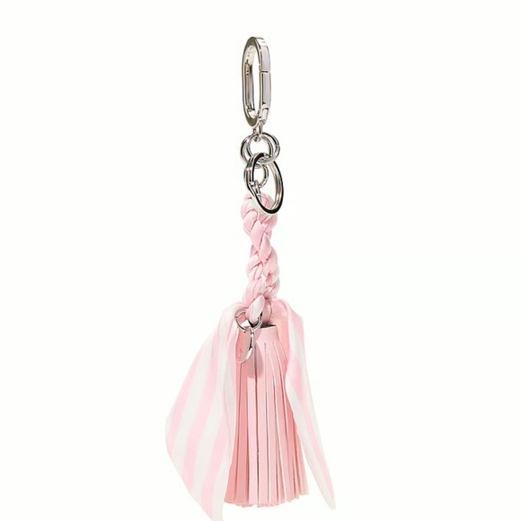Victoria’s Secret Silk Tie Tassel Bag Charm Keychain - Picture 2 of 3